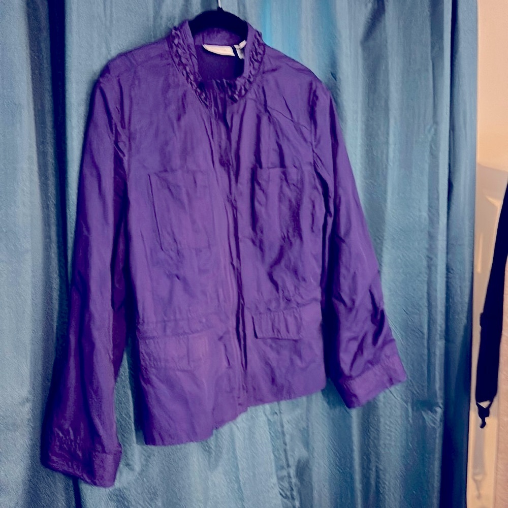 Women’s Chicos jacket size 2 (12-14) Purple zip up - Picture 2 of 15